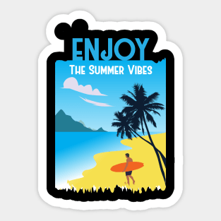 Summer Full Of Surfing Sticker